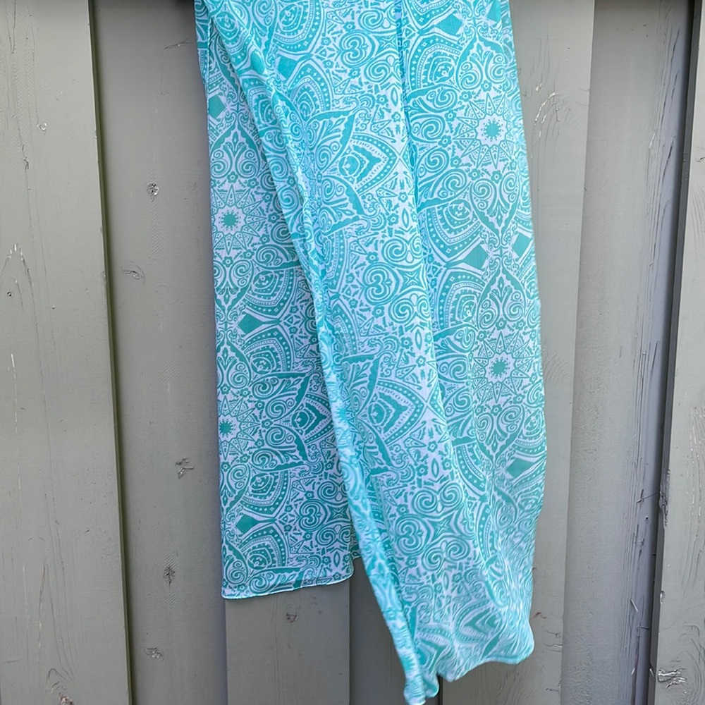 Cejon Screen Print Batik Style Polyester Long Head Wrap, Beach Wear, Scarf